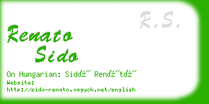 renato sido business card